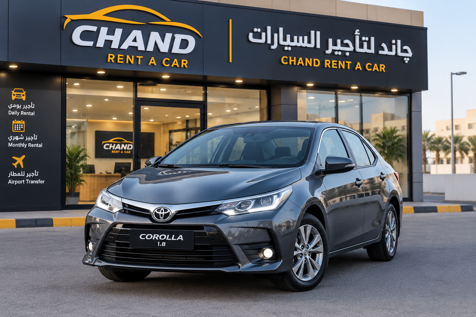Toyota Corolla sedan for rent in Lahore