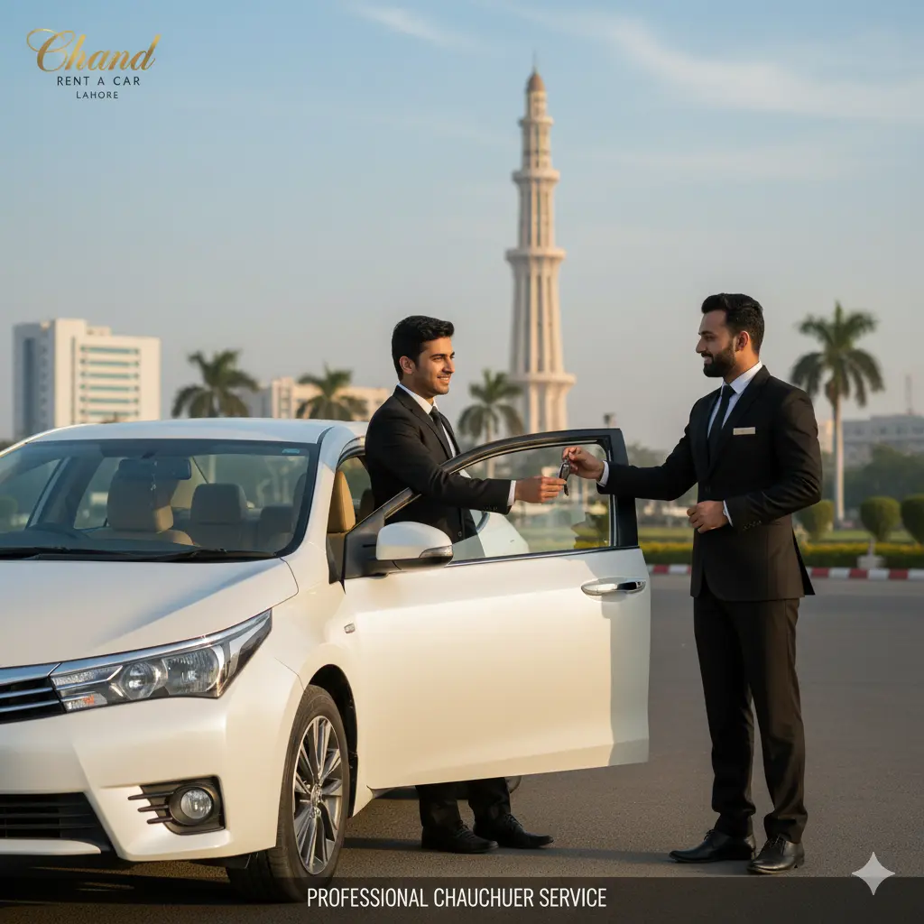 Rent a Car with Driver in Lahore – Professional Chauffeur Service by Chand Rent A Car