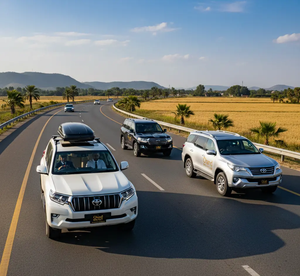 Outstation Car Rental from Lahore – Comfortable & Luxury Long-Route Travel