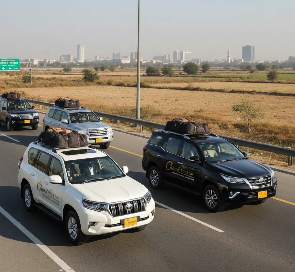 Intercity One-Way Car Rental from Lahore – Flexible & Comfortable Travel