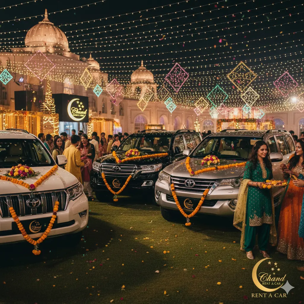 Mehndi Event Car Rental in Lahore – Colorful Celebrations with Luxury Comfort