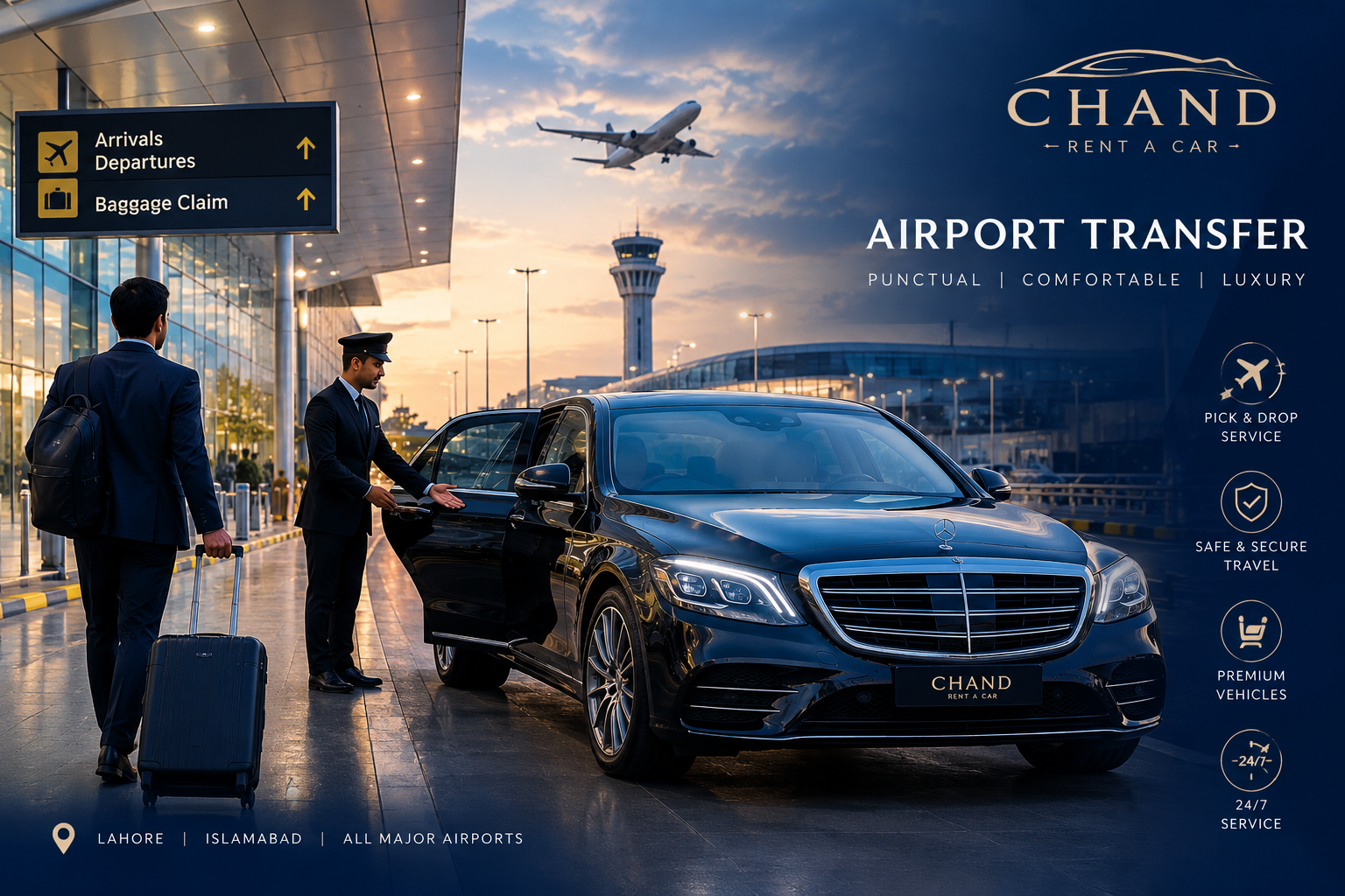 Chand Rent a Car luxury vehicle for car rental in Lahore