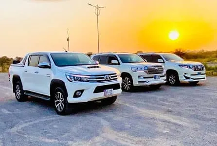 Toyota Hilux Revo pickup rental vehicle in Lahore